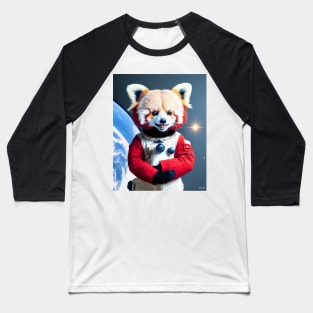 Happy Red Panda Astronaut Baseball T-Shirt